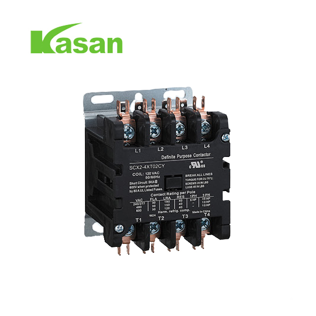 UL fíoraithe 4 Pol 40 AMP DP Contactor 120 Volta AC Coil Contactor